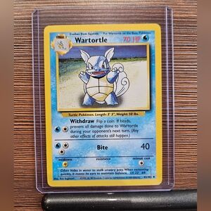 Pokemon Wartortle Trading Card